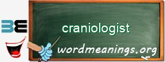 WordMeaning blackboard for craniologist